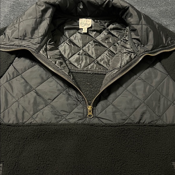 COMO Vintage women’s medium black pull over jacket soft warm puffer half zip fuz - Picture 5 of 9